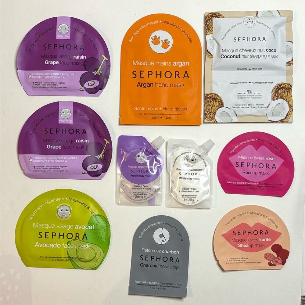 NWT Sephora assorted face mask, sheet mask, self care bundle